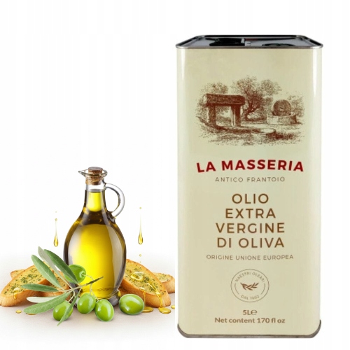 Oliwa Extra Vergine La Masseria Levante 5L – Najwyższej Jakości Oliwa