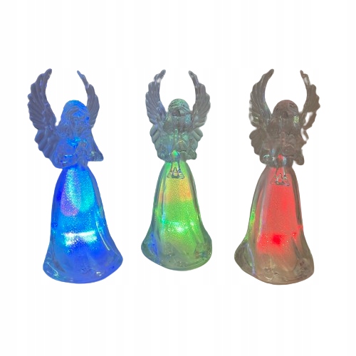 FIGURKA FIGURA ANIOŁ ANIOŁEK LED PLASTIKOWA SUPER OZDOBA ŚWIECĄCA Efekty świetlne