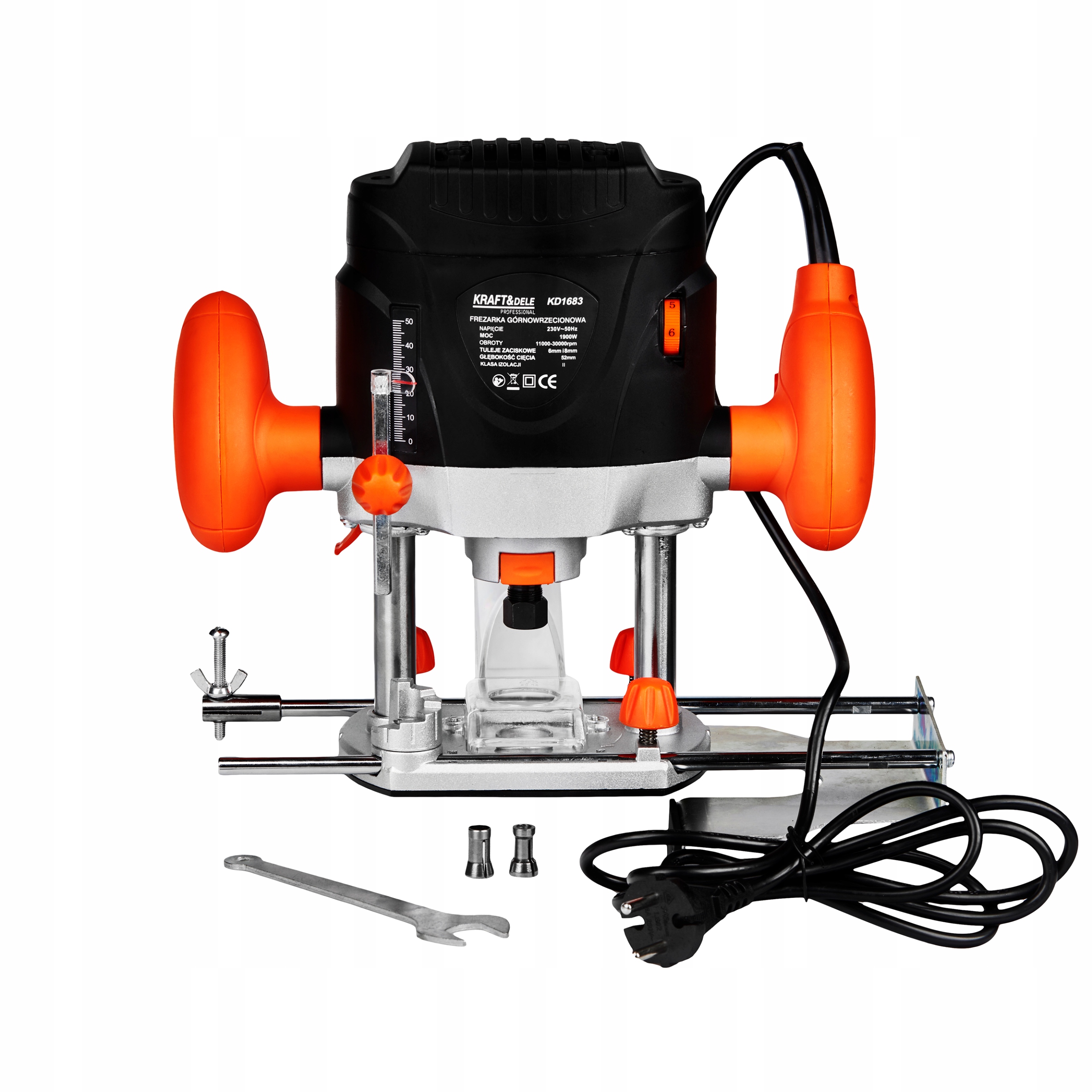 FREZARKA GÓRNOWRZECIONOWA DO DREWNA 6MM 8MM 1900W KD1683 Uchwyt narzędziowy (mm) 6 8