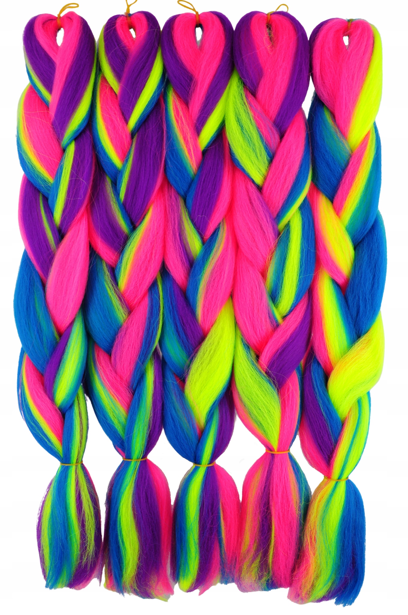 WŁOSY SYNTETYCZNE KOLOROWE WARKOCZYKI OMBRE M-01 Marka Smart Colours