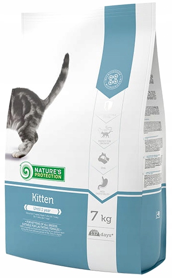 Natures Protection Kitten Sucha Karma Dla Kociąt Z Drobiem Drobna 7 Kg