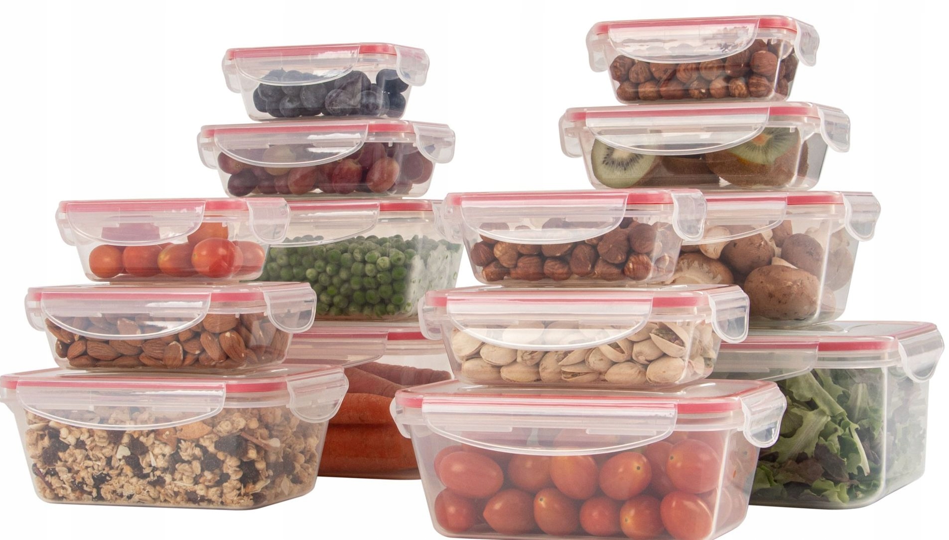 

Pojemniki Na Żywność Z Pokrywą Pudełko x14 Zestaw