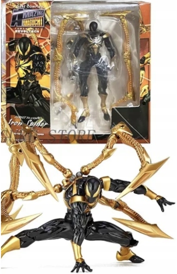 Pohyblivá figurka Black Spiderman Iron Spider pohyblivá plus akcesoria