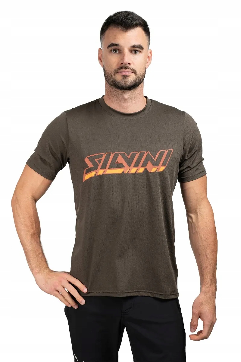 Pánský cyklistický dres Silvini Denno hnědý