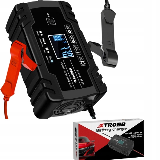 Ładowarka do Akumulatora Prostownik 12V i 24V Samochodowy QUAD MOTOCYKL