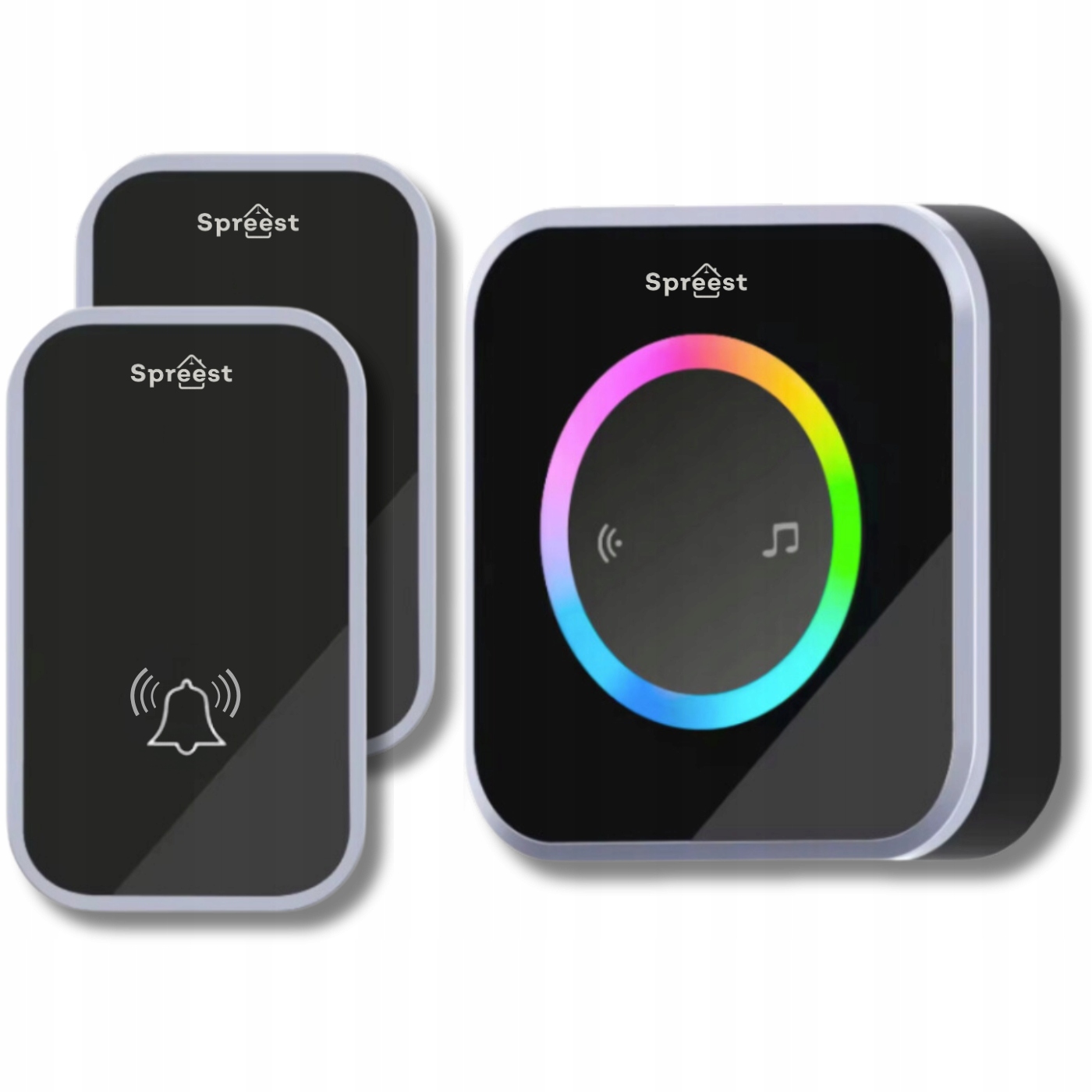 Bezdrôtový Zvonček Pre Dvere Bránku Na Batérie Vodotesný 2 Tlačidlá