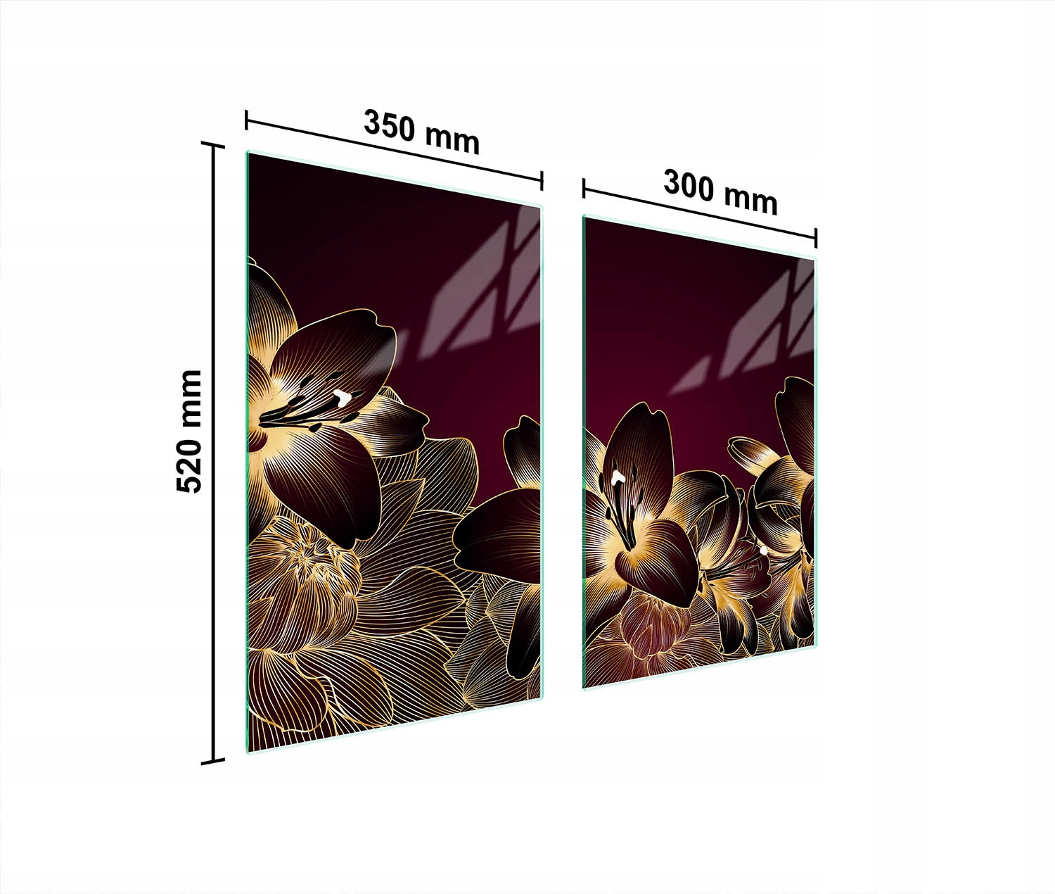 Ochranná Skleněná Deska Do Kuchyně 65x52 Orchidej