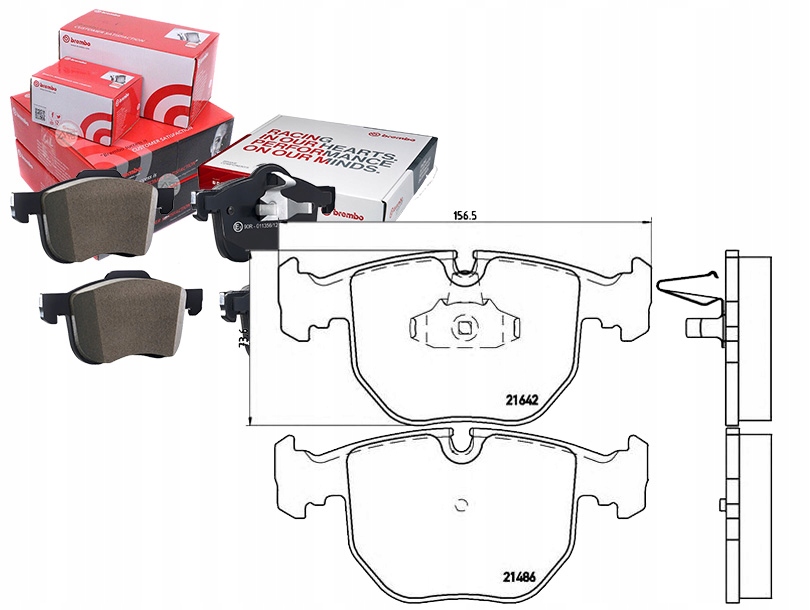 Brzdové Destičky Bmw 7 E38 94-01 740 Brembo Sada pro řidiče #35