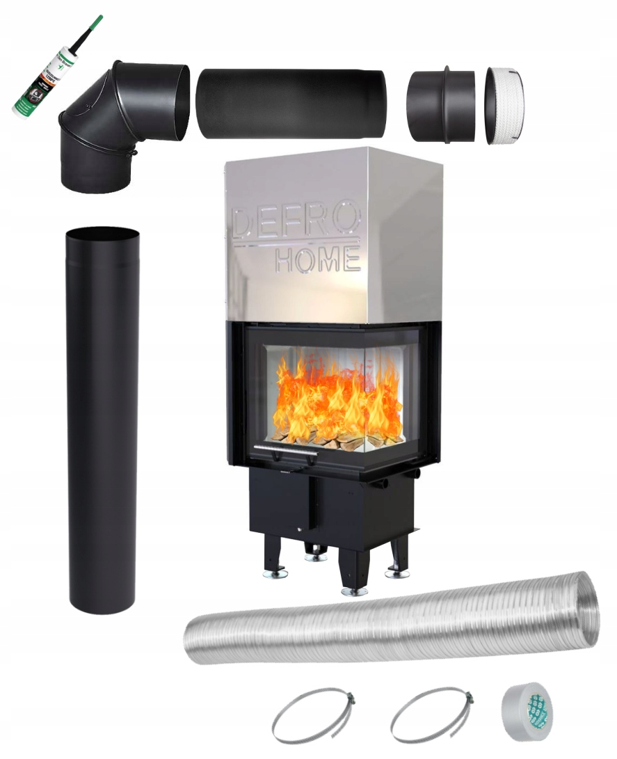 Wkład kominkowy Defro Home Intra Xsm Bp Mini G 8,3 kW panorama gilotyna