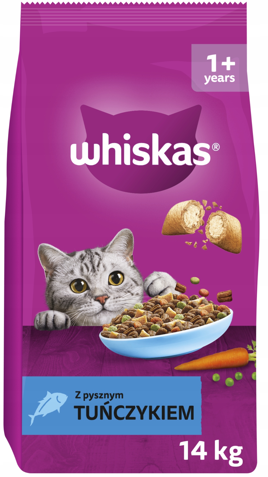 Whiskas Sucha Tuńczyk 14kg