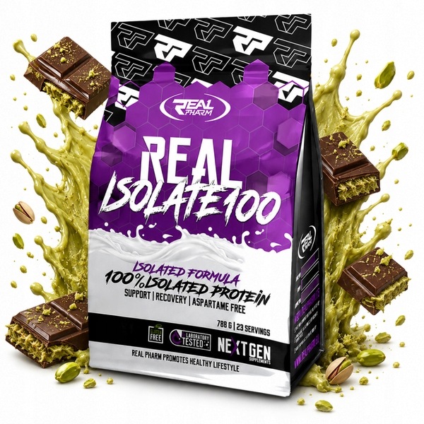 Bílkovina Wpi Izolát 0 cukru Real Pharm Real Isolate 100 700 g Dubai Chocolate