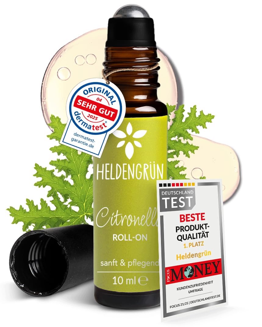 Přírodní deodorant Heldengrün Bio Citronella 10 ml Roll proti hmyzu