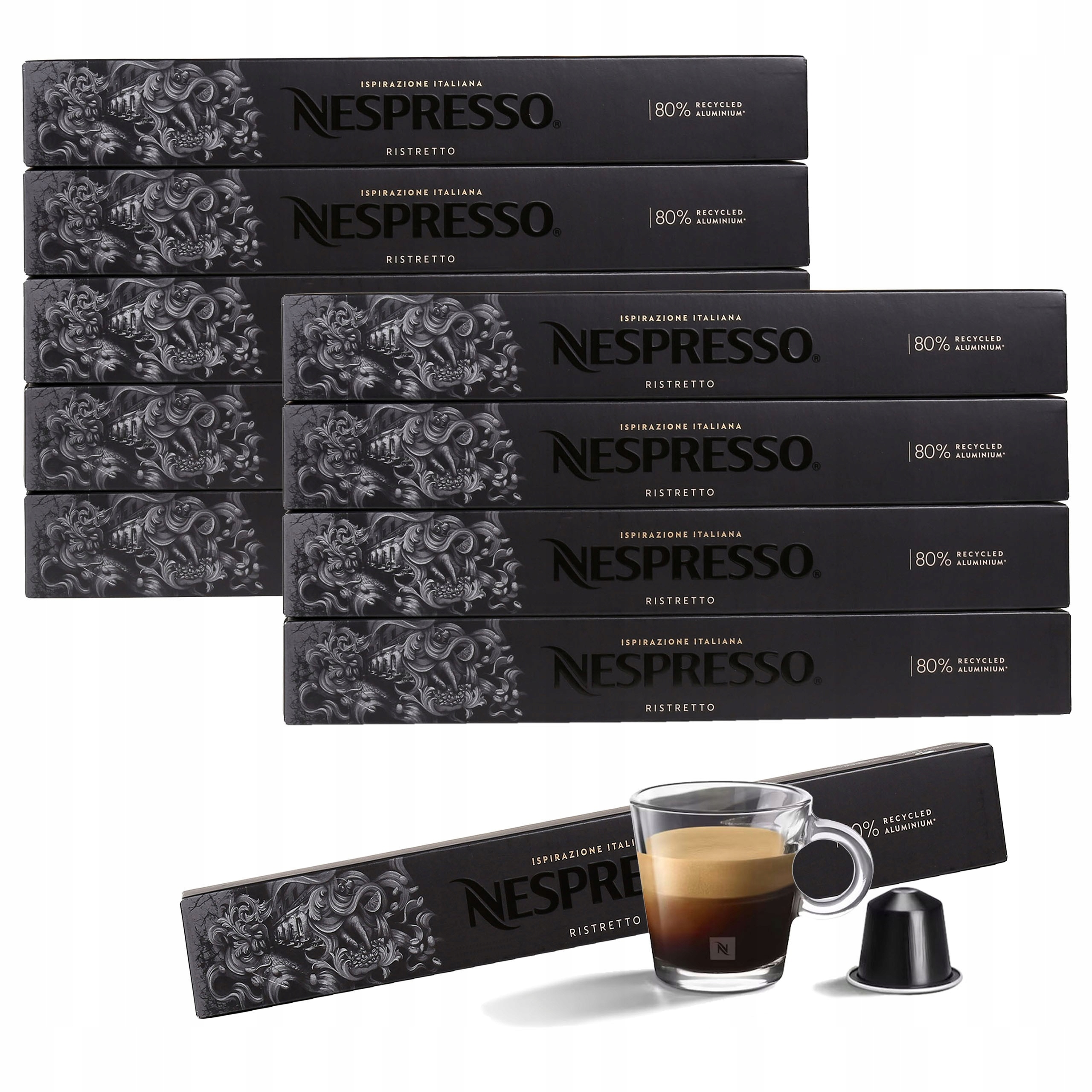 Levně Káva v kapslích s příchutí Ispirazione Ristretto Italiano Nespresso 100 ks