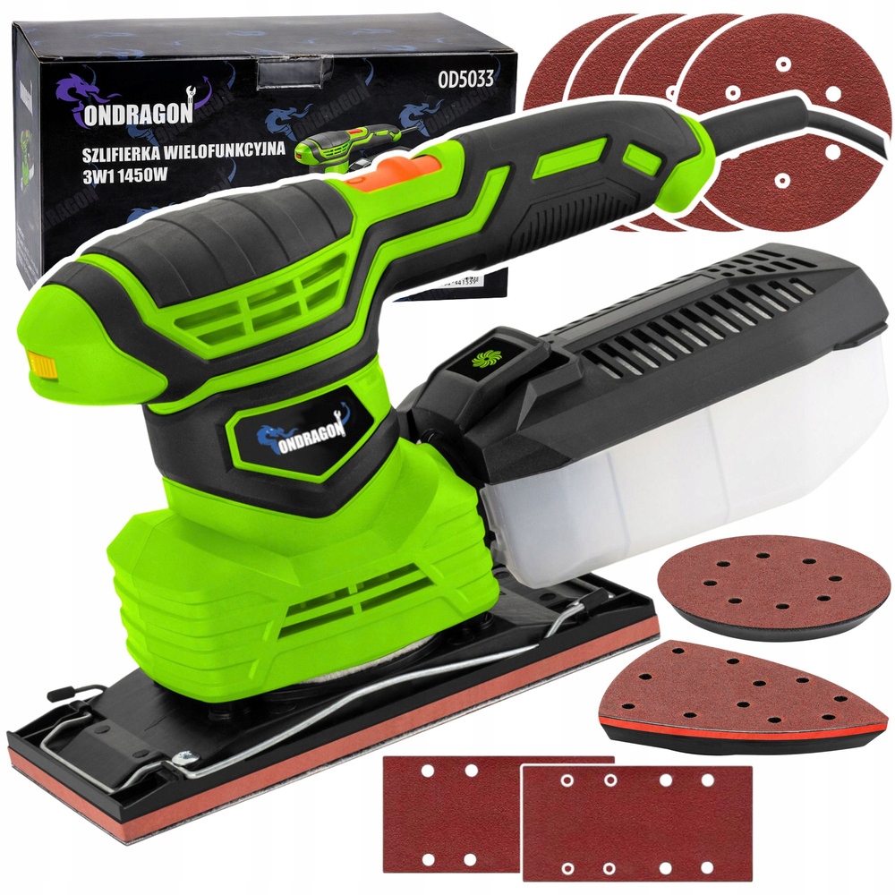 Szlifierka Mimośrodowa Oscylacyjna Elektryczna Z Regulacją 3w1 145W