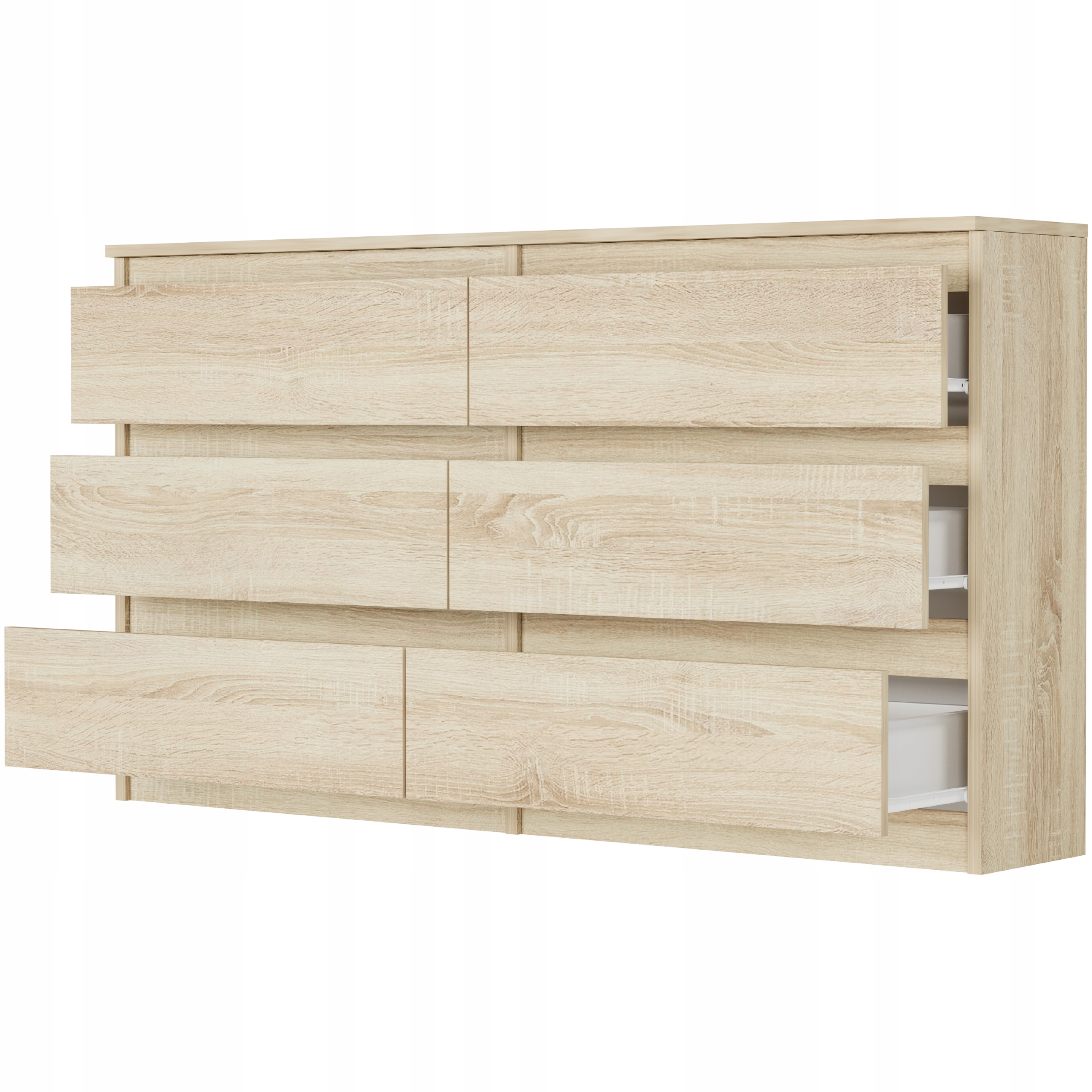 KOMODA 140 CM SZAFKA 6 SZUFLAD PRODUCENT PL R-140 SONOMA