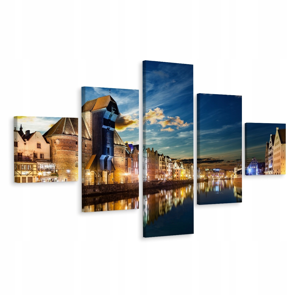 

Obraz Pentaptyk Rzeka Miasto Nocą Gdańsk 250x150