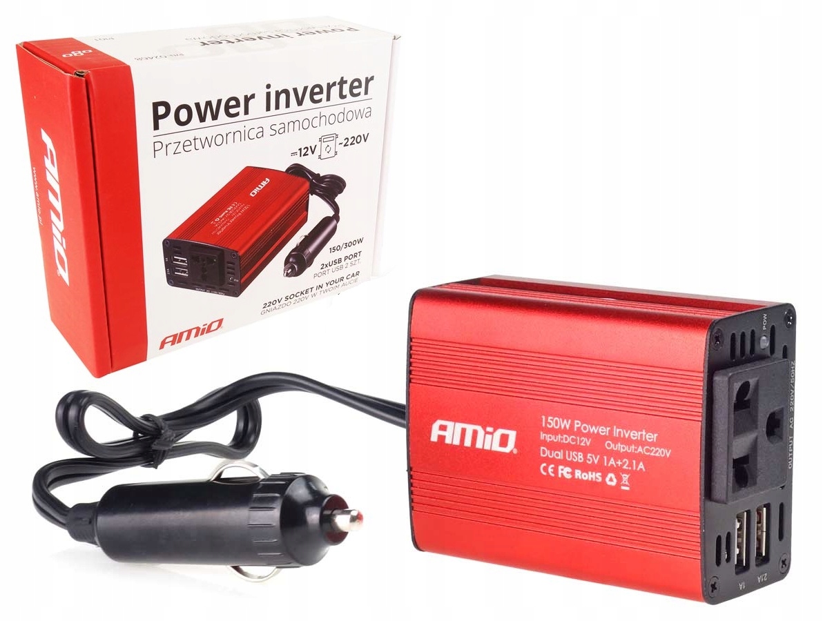 Автомобильный инвертор 12V/230V 150W/300w 2xUSB