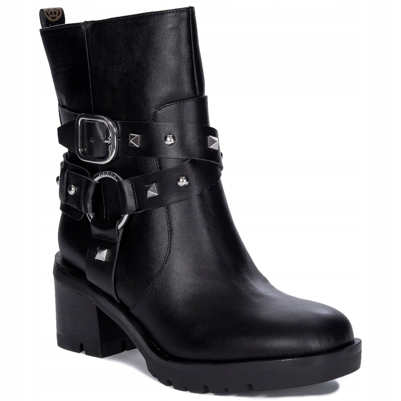 Guess Botki buty damskie na obcasie Flfjhi ELE10 Bk Black czarne r.39
