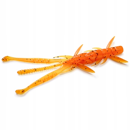 Shrimp 3.6”, #049 Orange Pumpkin/Black 7szt