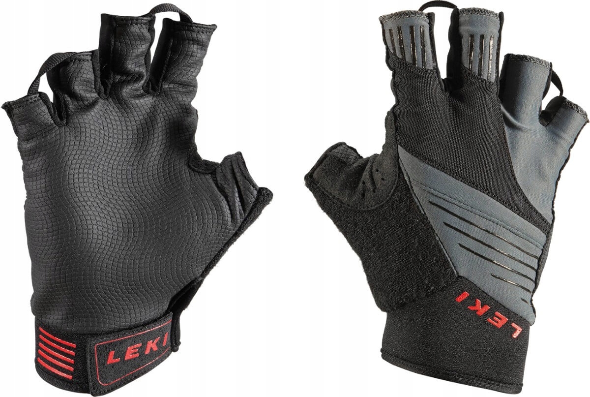 Leki Master krátké rukavice šedé vel. 6