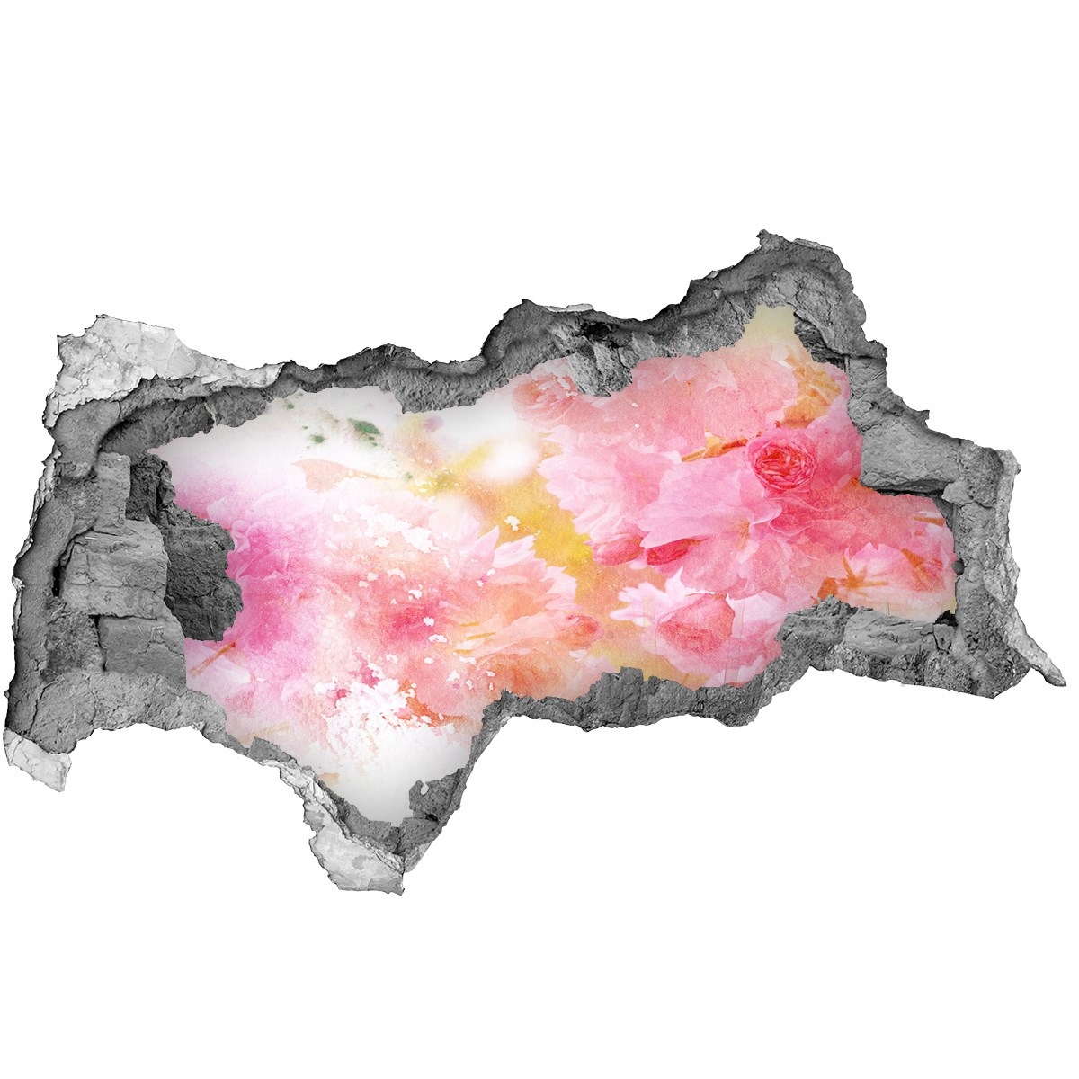 

Dziura 3d okleina naklejki ścienne Kwiaty 115x88