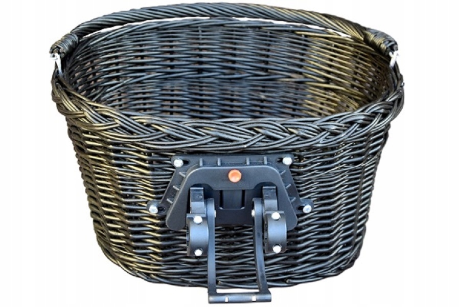 KOSZYK na kierownicę KOSZ rowerowy wiklinowy WENGE