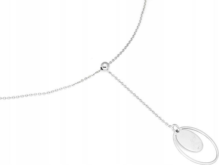 Stříbrný náhrdelník typu kravata s dlouhým visícím řetízkem r45 cm