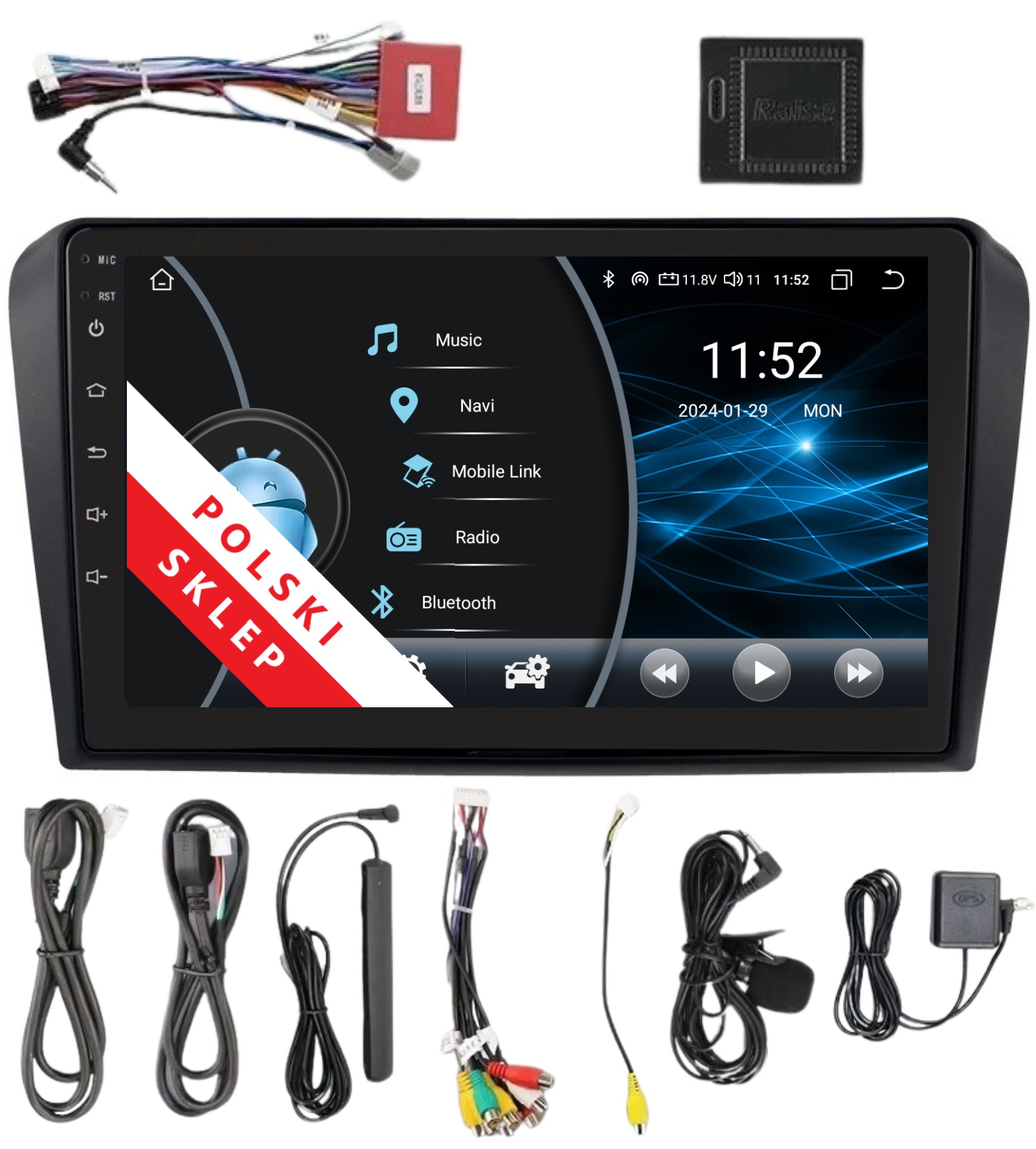 9" Qled Rádio 2DIN Navigace Android Mazda 3 I Dsp Carplay 2/32GB Lte