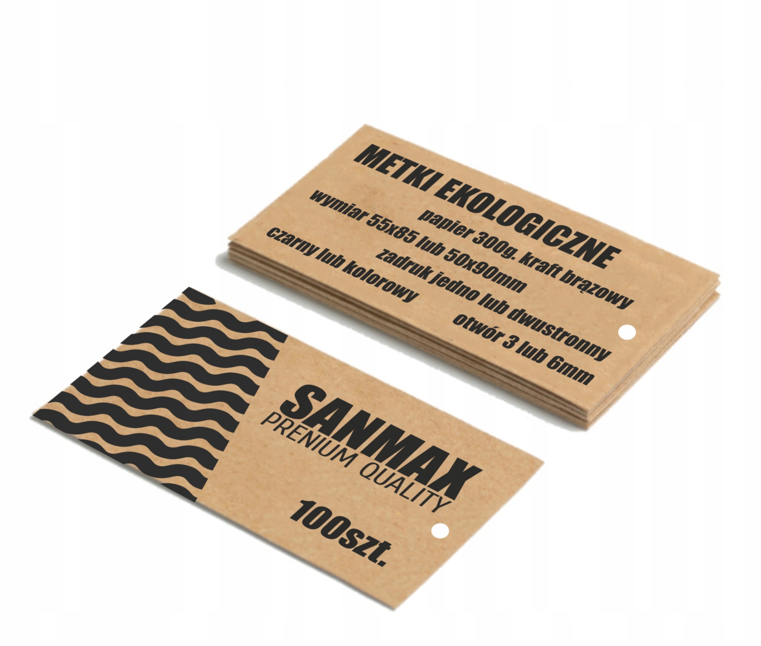 METKI ZAWIESZKI EKOLOGICZNE 100 szt ECO EKO