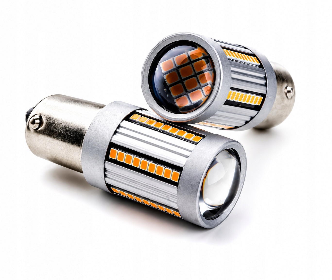 2x Żarówka Led PY21W BAU15S 66SMD 2016 pomarańczowa Canbus Einparts