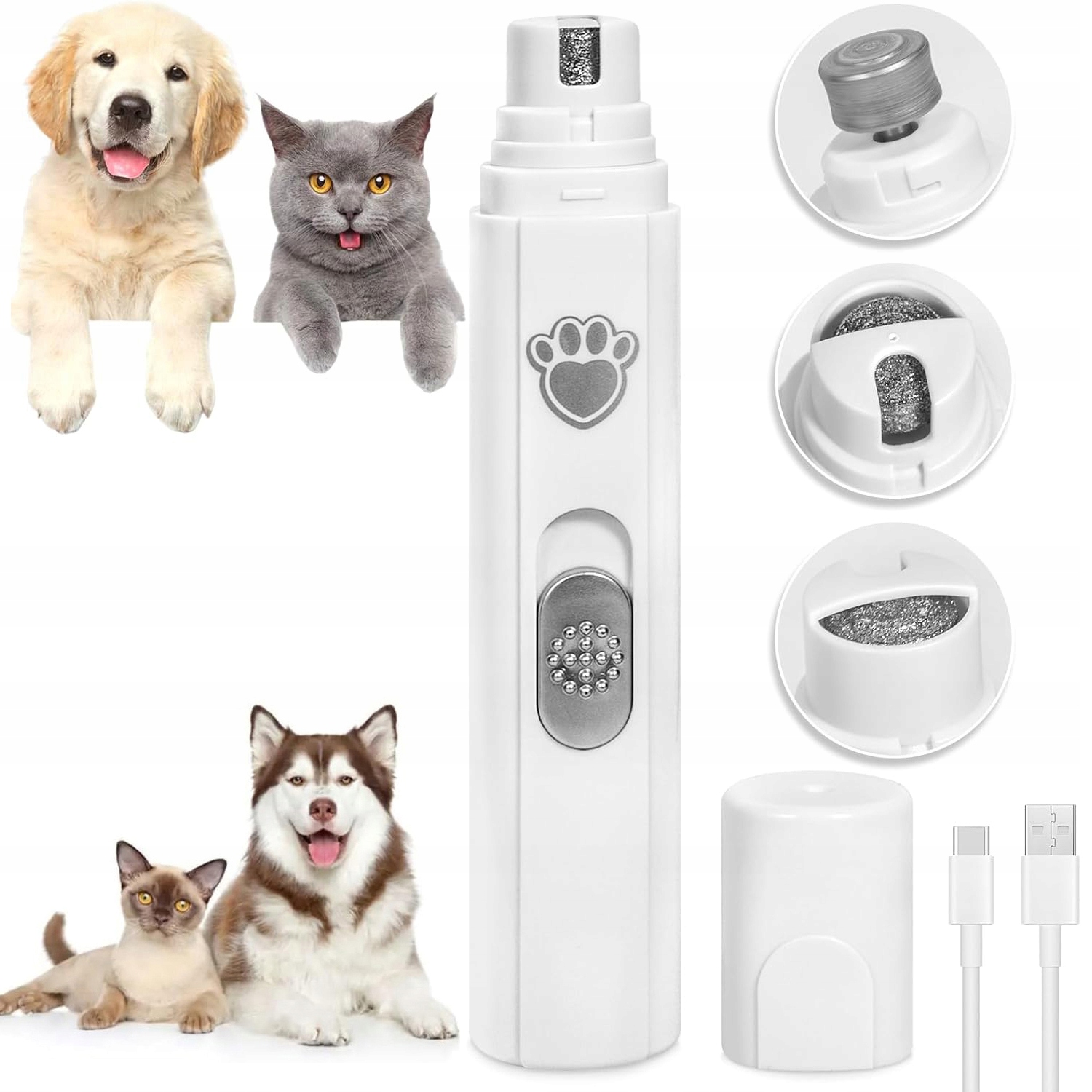 Levně Elektrická Sada Pro Psa Kočku Na Drápky Řezačka Bruska Pilník