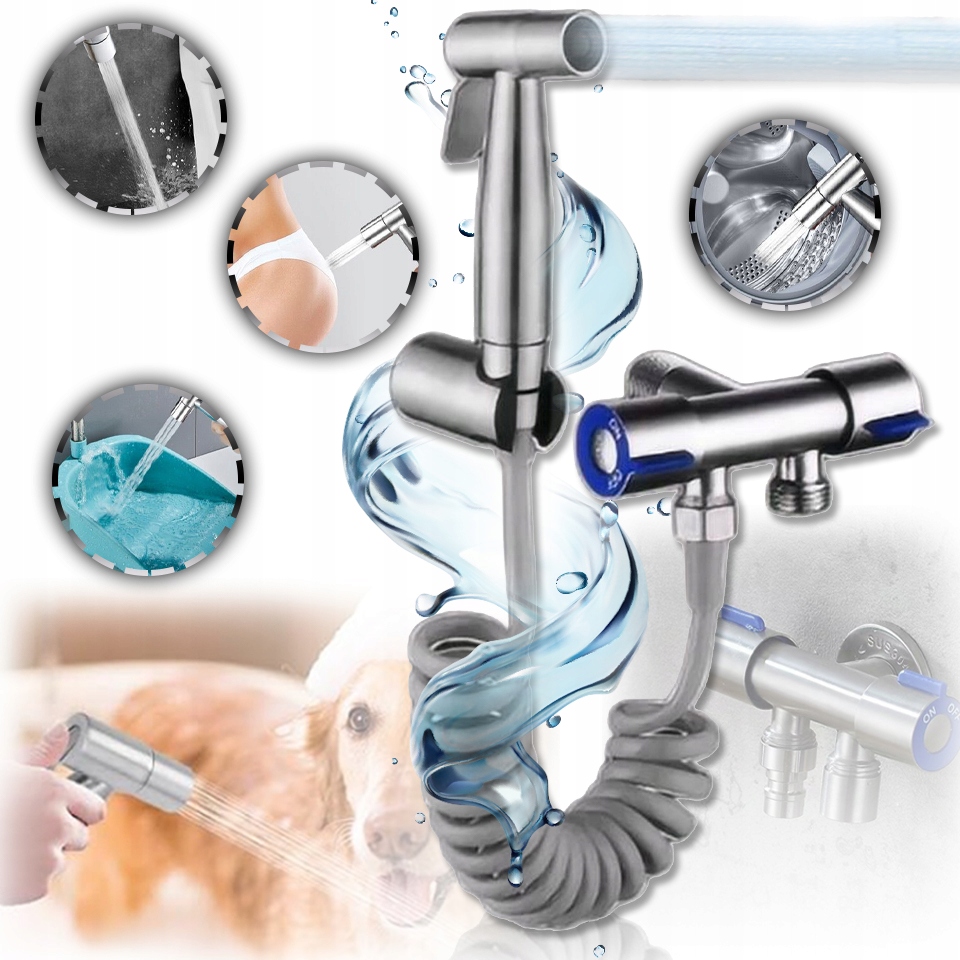 BIDETOWY PRYSZNIC RĘCZNY, GŁOWICA NATRYSKOWA BIDETU TOALETOWEGO Z WĘŻEM