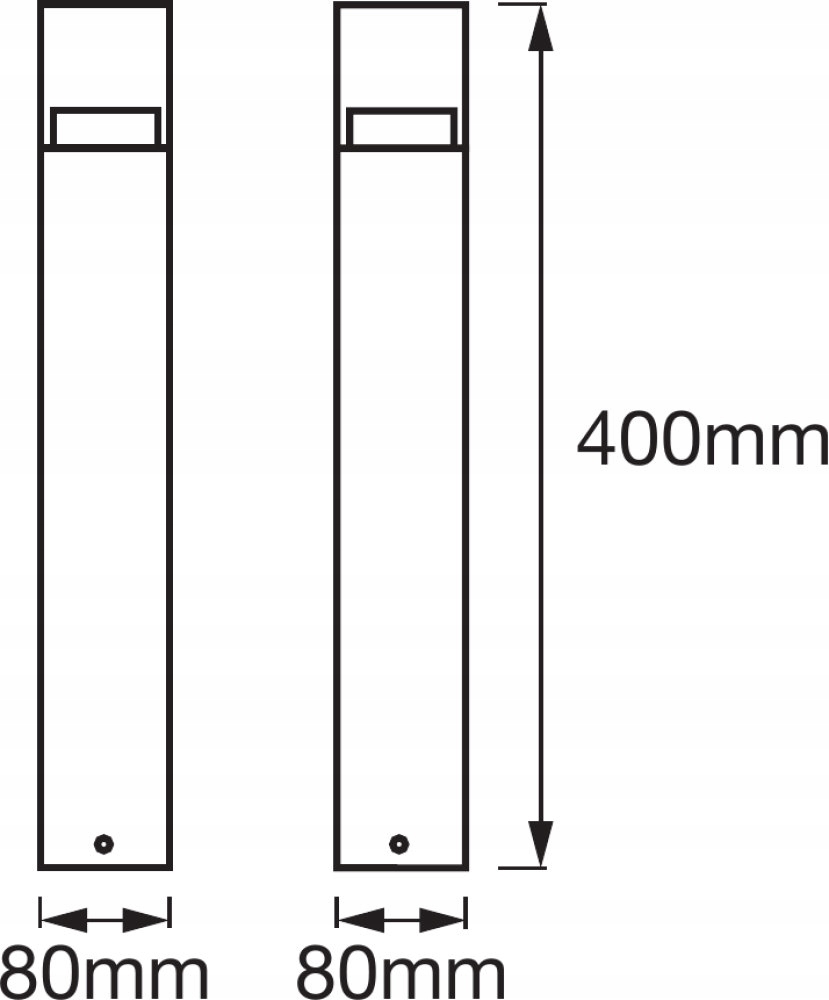 SŁUPEK Lampa Ogrodowa LED STOJĄCA 40cm LEDVANCE Kolor srebrny