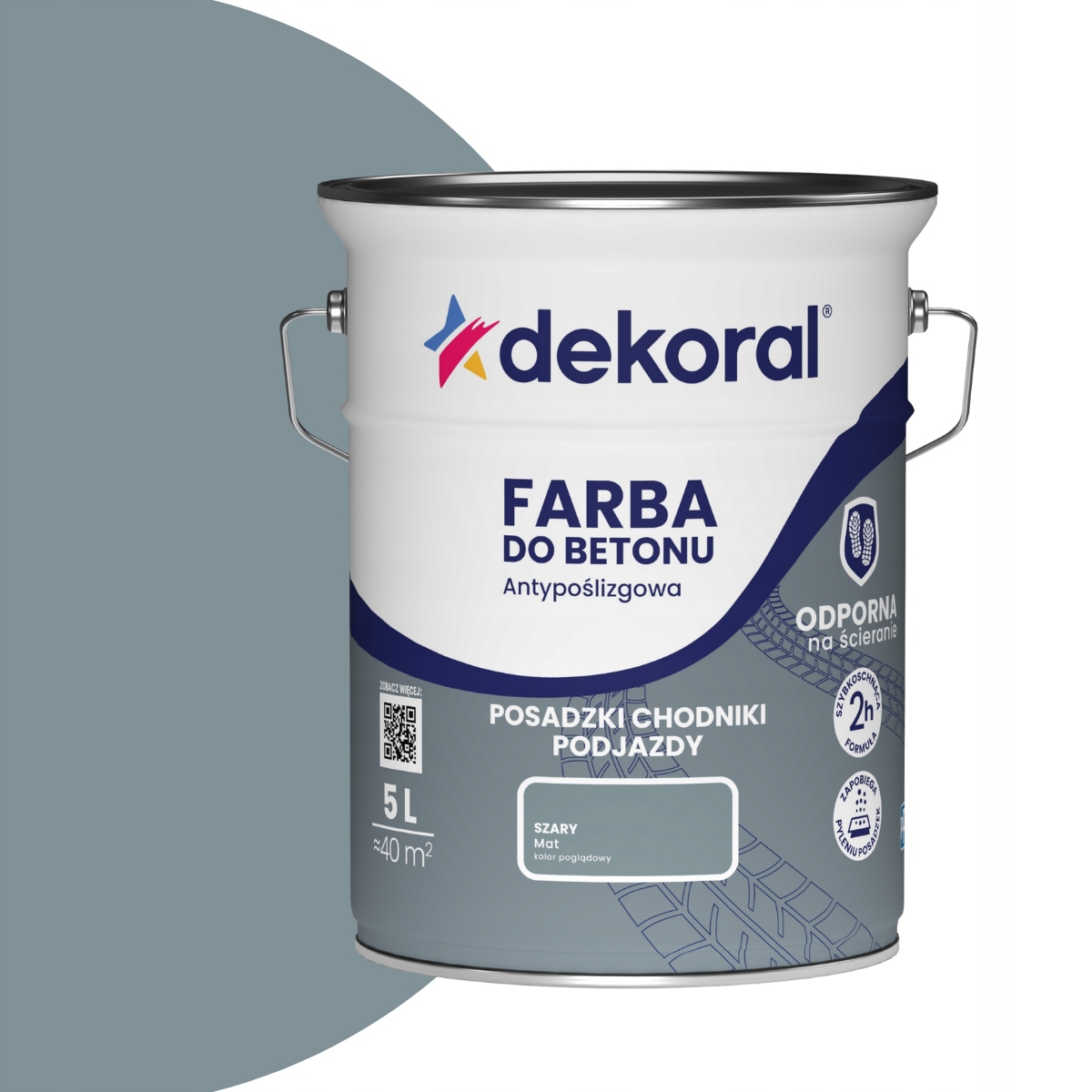Dekoral Akrylit B Barva na Betonu Protiskluzová 5L Šedá