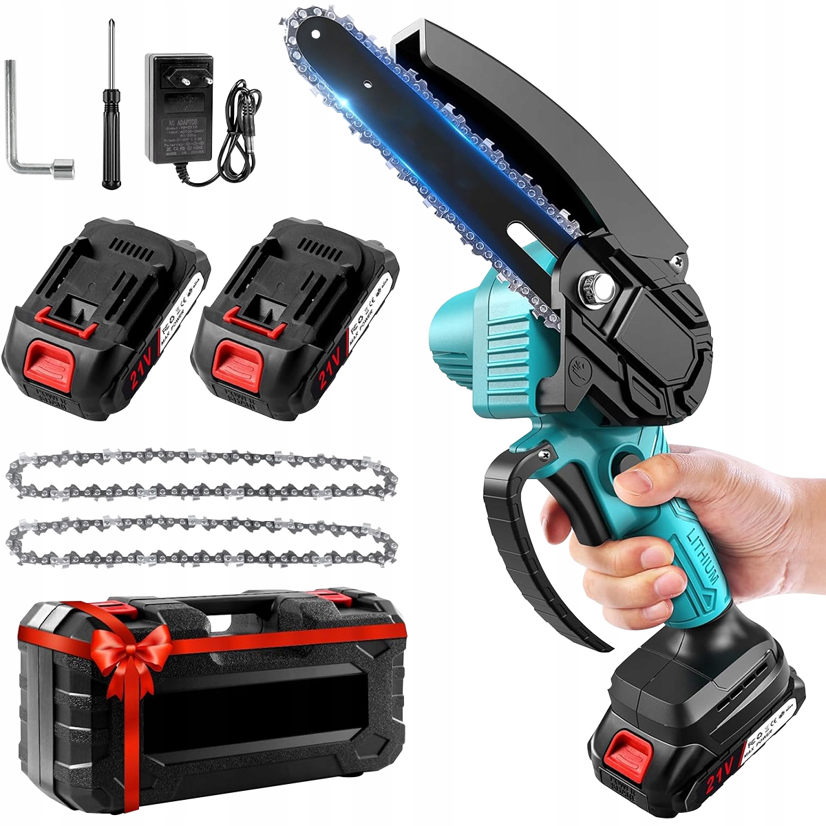 PIŁA łańcuchowa AKUMULATOROWA 6" pilarka BEZSZCZOTKOWA Smarowanie łańcucha Marka Inny producent