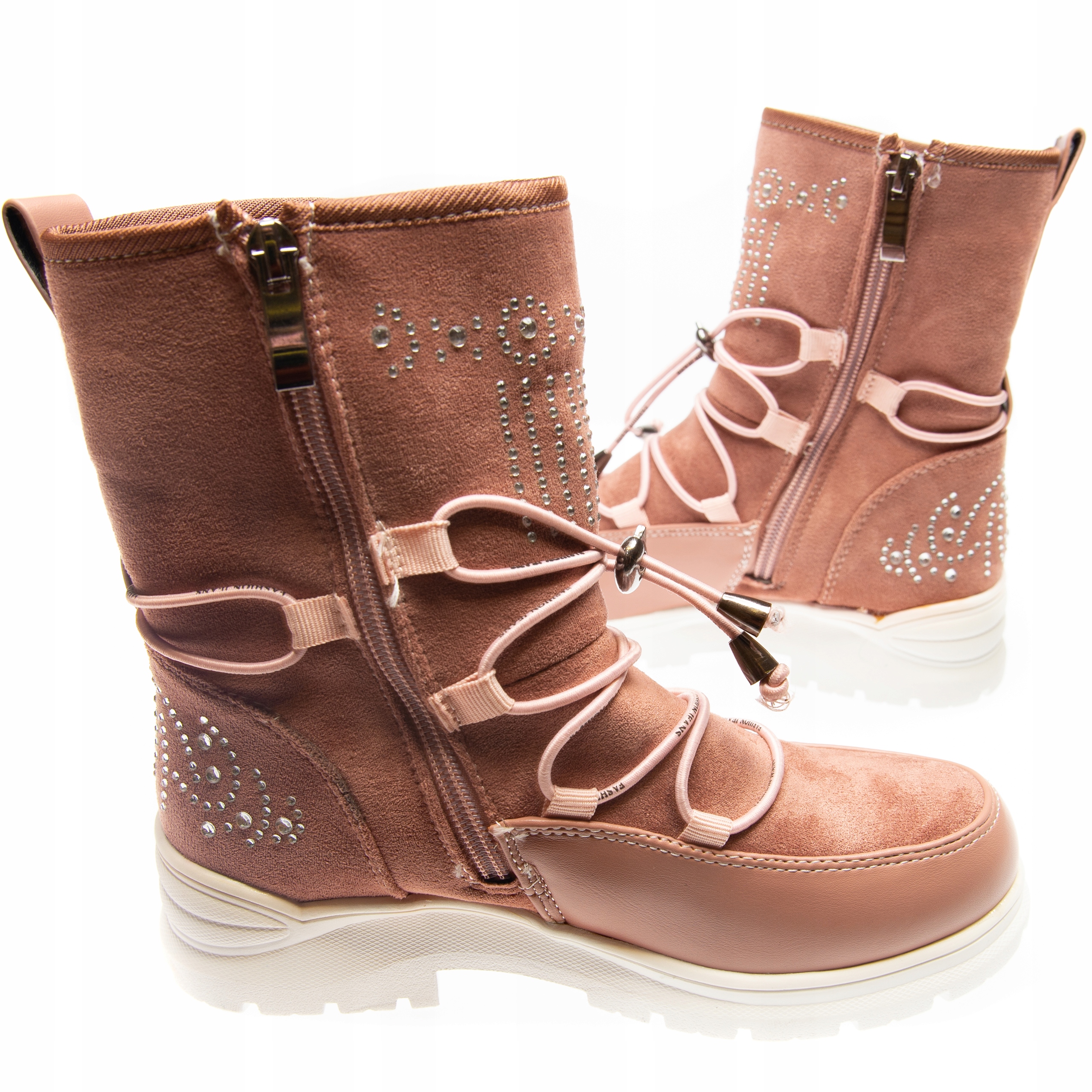 BOTKI KOZAKI DZIEWCZĘCE OCIEPLANE SUWAK LEKKIE 34 Marka Bessky