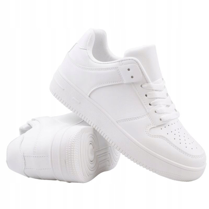 

Białe Młodzieżowe Buty Sportowe Dziecięce Adidasy