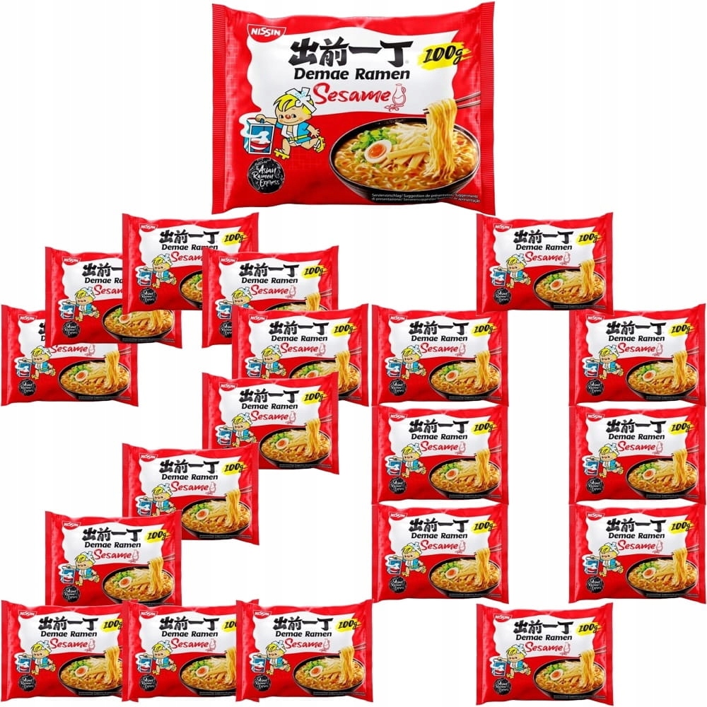 20x Zupka Błyskawiczna Makaron Demae Ramen Ostra Hot Chili 100g Nissin