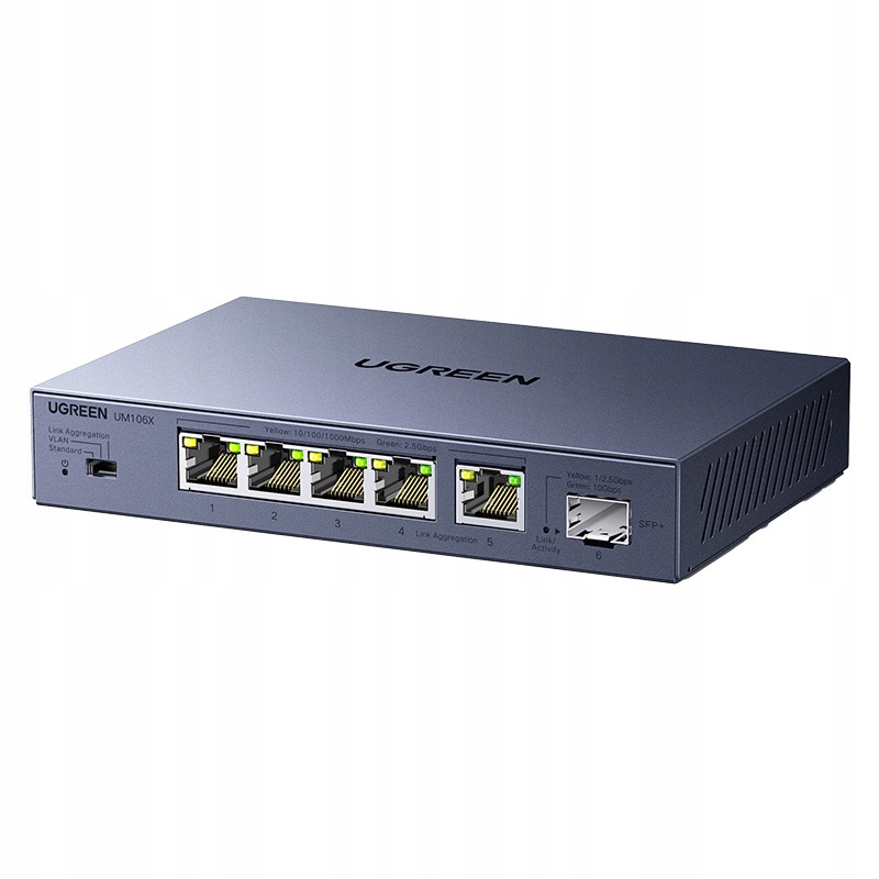 Přepínač Ugreen CM753, 6-portový, 2.5 Gigabit Ethernet