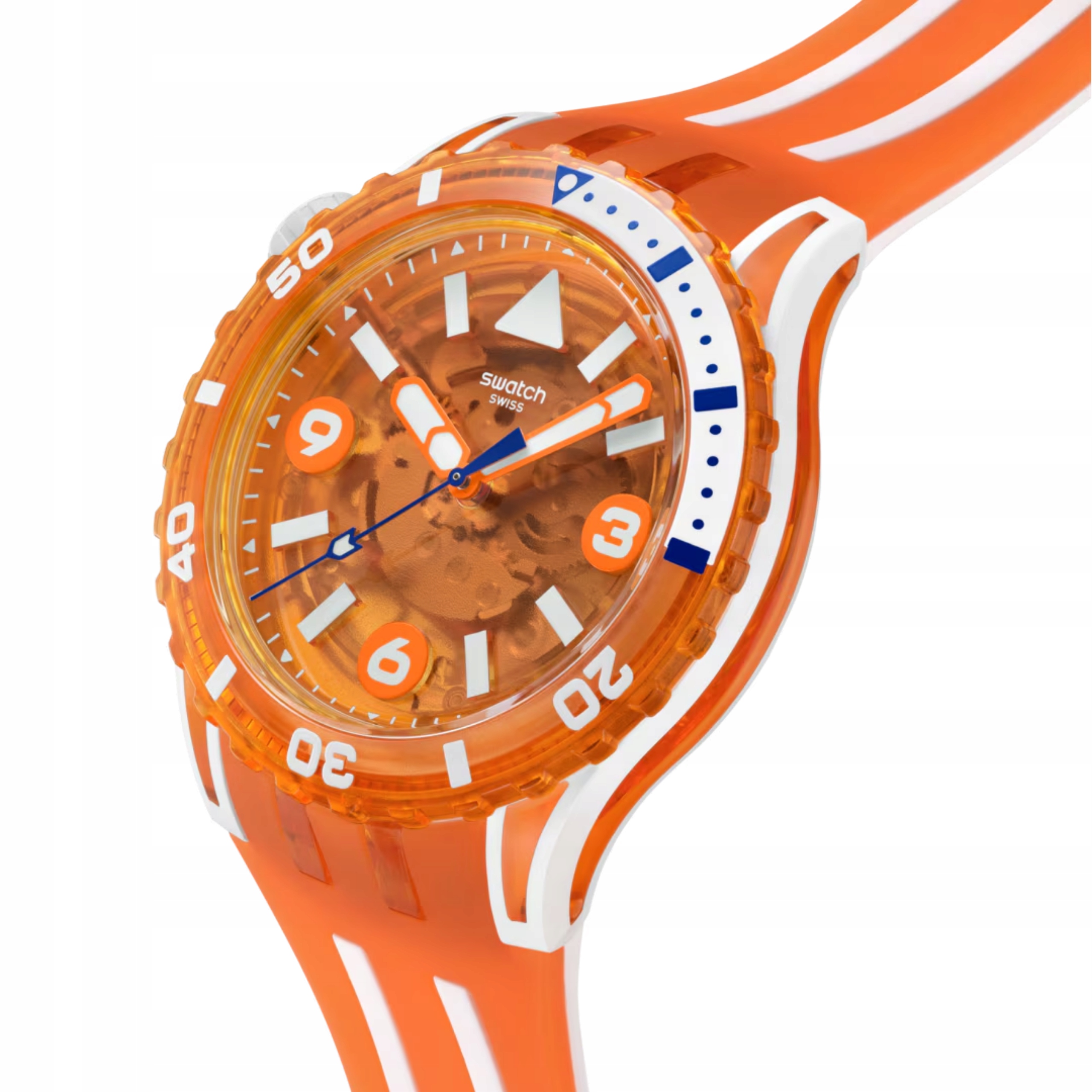 Zegarek Swatch Pacific Sea Nettle Pomarańczowy SSCU09O100 Unisex Nowy
