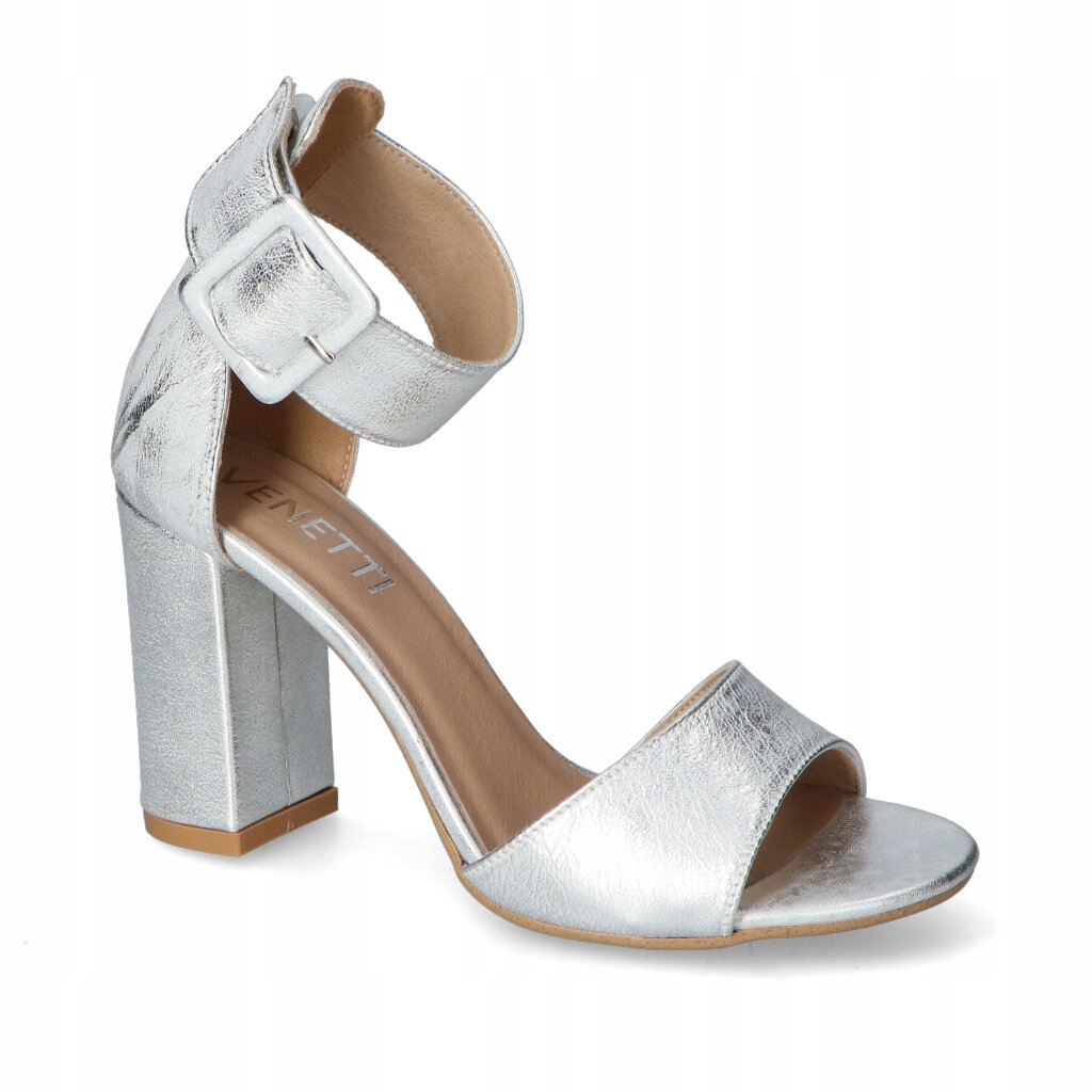 Sandály Venetti 1822 Stříbrné přetíratelné 36