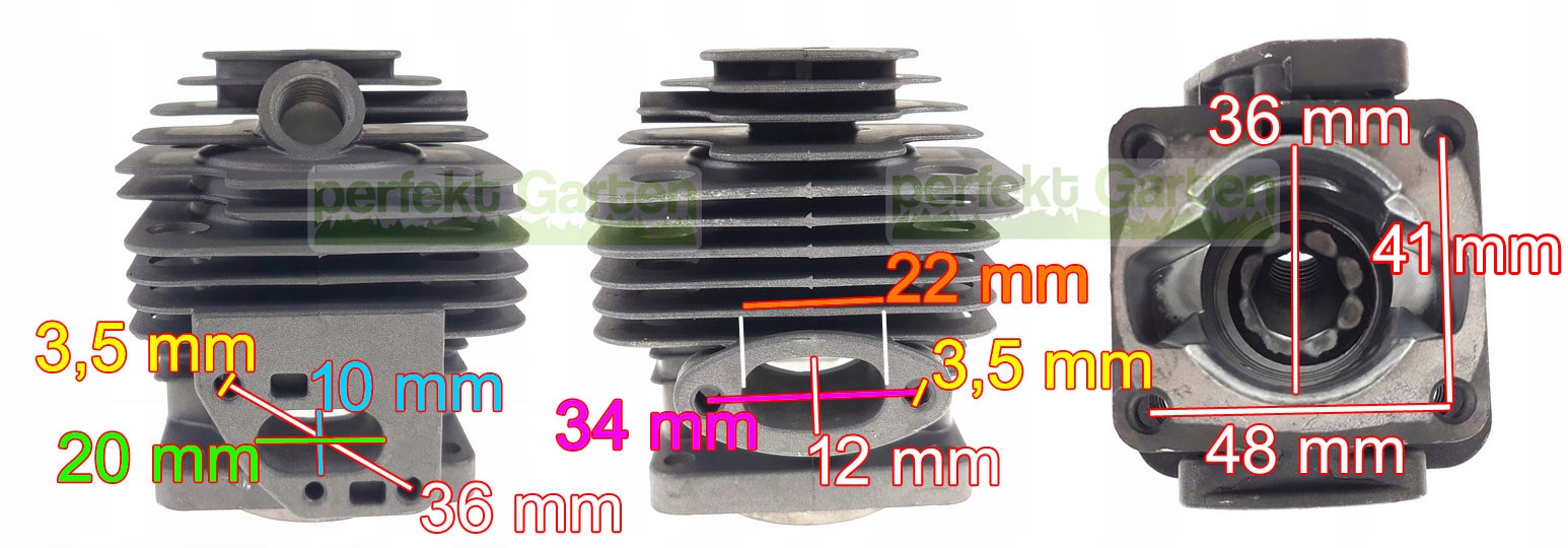 36 mm cylinder tłok ALKO AL-KO BC 4125 / CMI C-BFS Typ cylinder