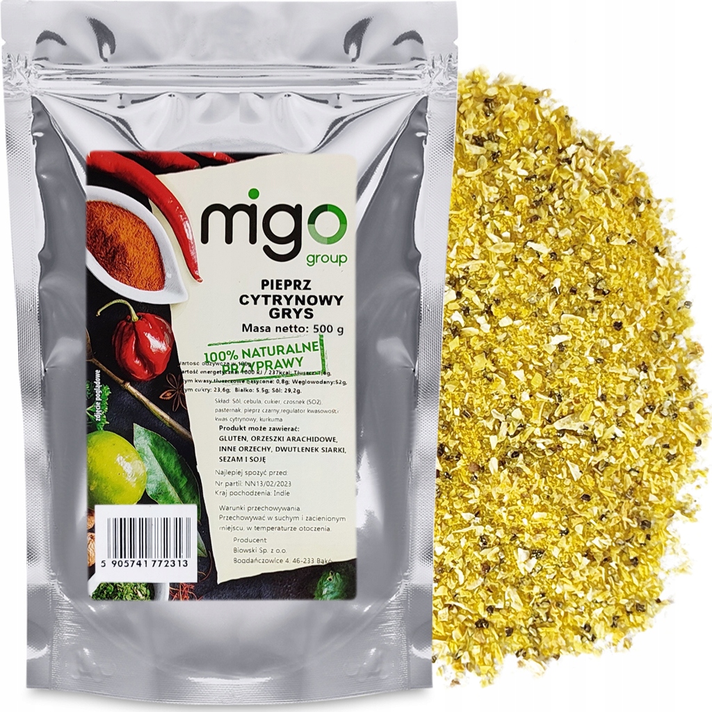 4x MIGOgroup, Citronový pepř Grys (500 g) – MIGOgroup