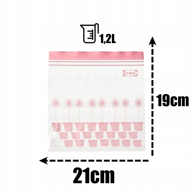 IKEA ISTAD Woreczki Torebki Strunowe Żywność110szt Materiał wykonania tworzywo sztuczne