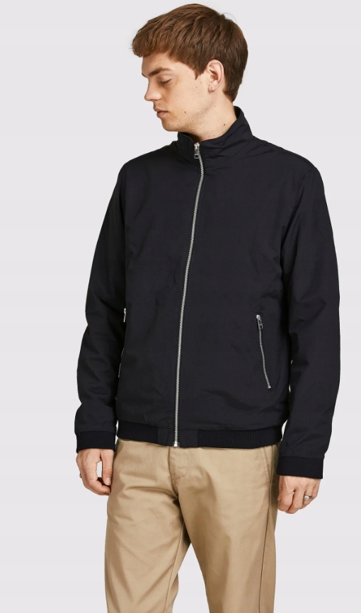 Jack&jones Pánská Černá Bunda Na Zip, Velikost 6F