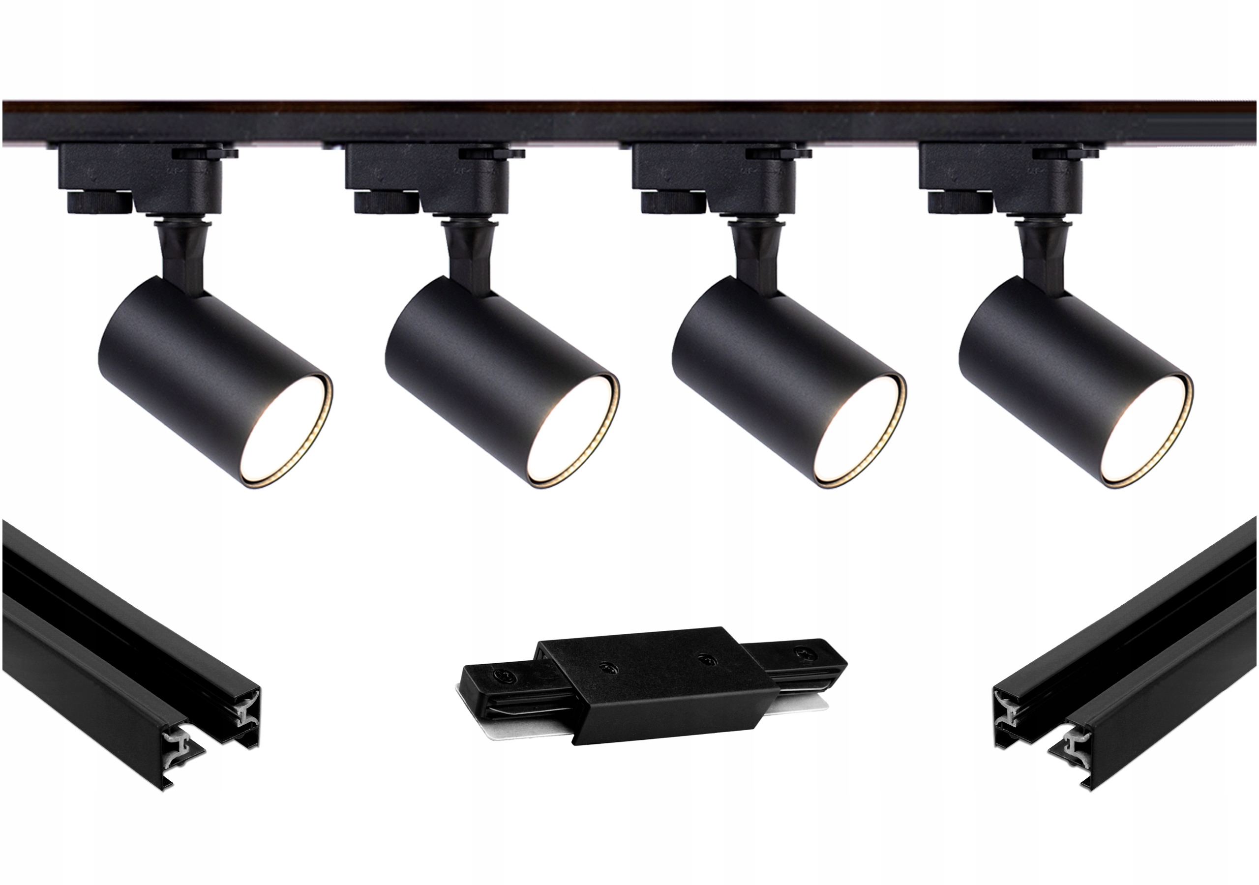 

4 x Reflektor GU10 1-fazowy 2 x szyna Premium 1m
