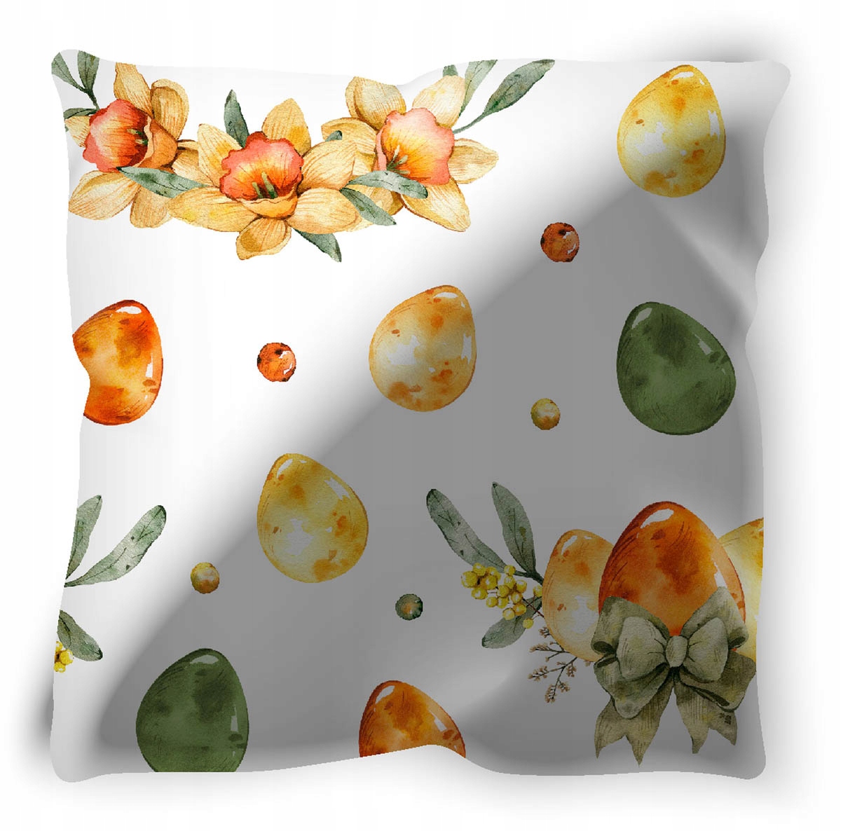 POSZEWKA DEKORACYJNA JAJKA Z ŻONKILAMI 40X40 CM