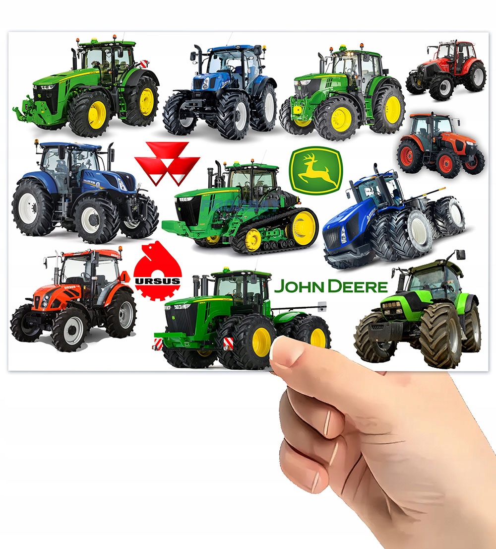 TATUAŻE TYMCZASOWE TYMCZASOWE DLA DZIECI DZIECIĘCE TRAKTORY WZORY ORYGINALN Typ naklejka