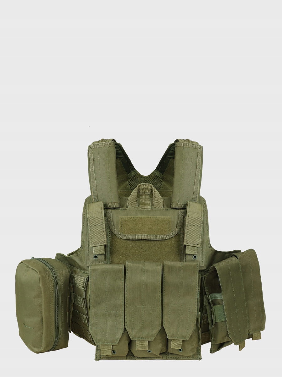 Kamizelka taktyczna Ciras Sapi Ładownice apteczka Zestaw Wojskowa Molle Olv