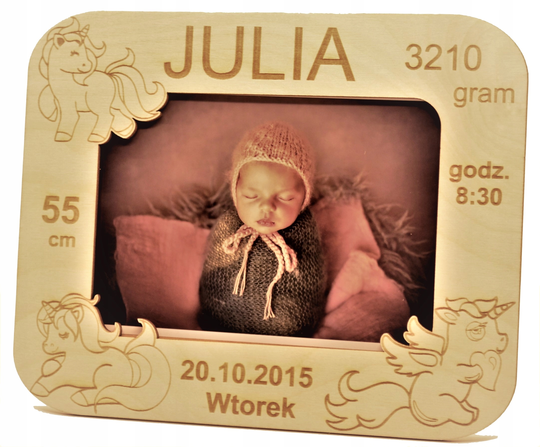 Metryczka Рамка для фото подарок на рождение
